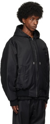 BLUEMARBLE Black Hooded Bomber Jacket
