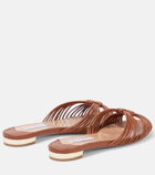 Aquazzura Club leather slides