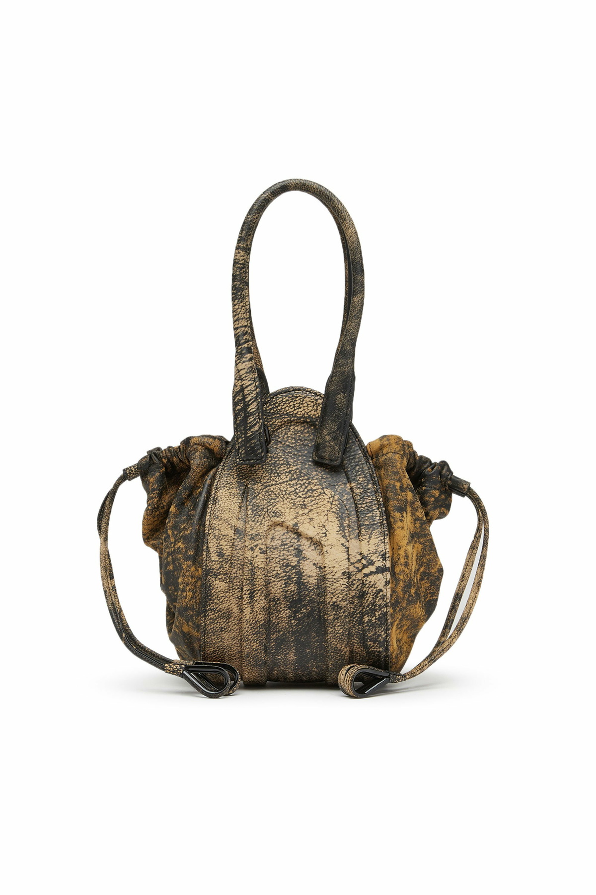 Diesel 1DR-Fold XS - Oval logo handbag in marbled leather
