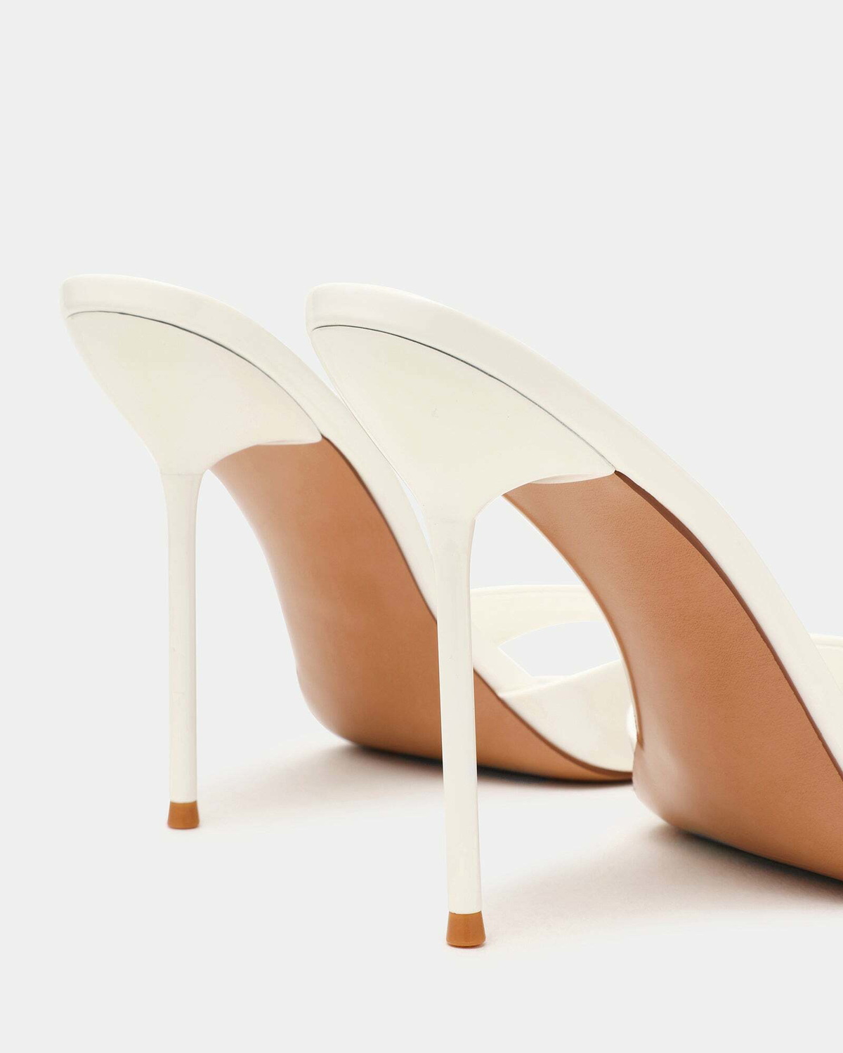 Steve Madden Davina Heels in White Patent