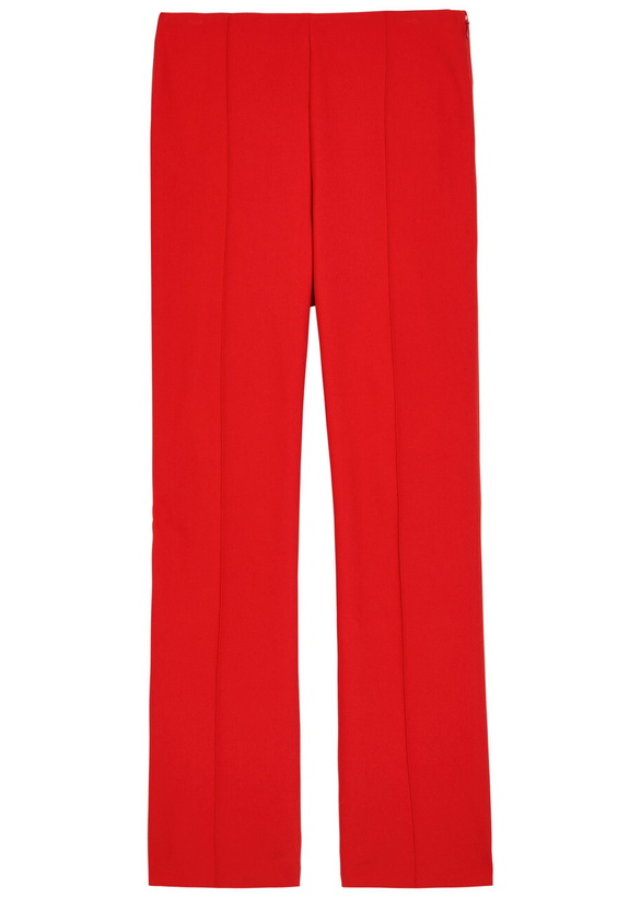 Photo: Vince Pintuck Cropped Woven Trousers Red