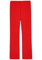 Vince Pintuck Cropped Woven Trousers Red