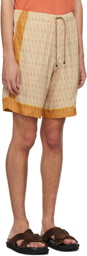 Dries Van Noten Beige Drawstring Shorts