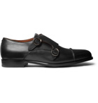 Ermenegildo Zegna - Cap-Toe Leather Monk-Strap Shoes - Black