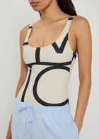 Toteme Logo-monogrammed Swimsuit Pattern