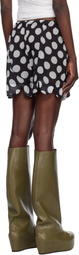 Charles Jeffrey LOVERBOY Black & White Scalloped Boxer Shorts