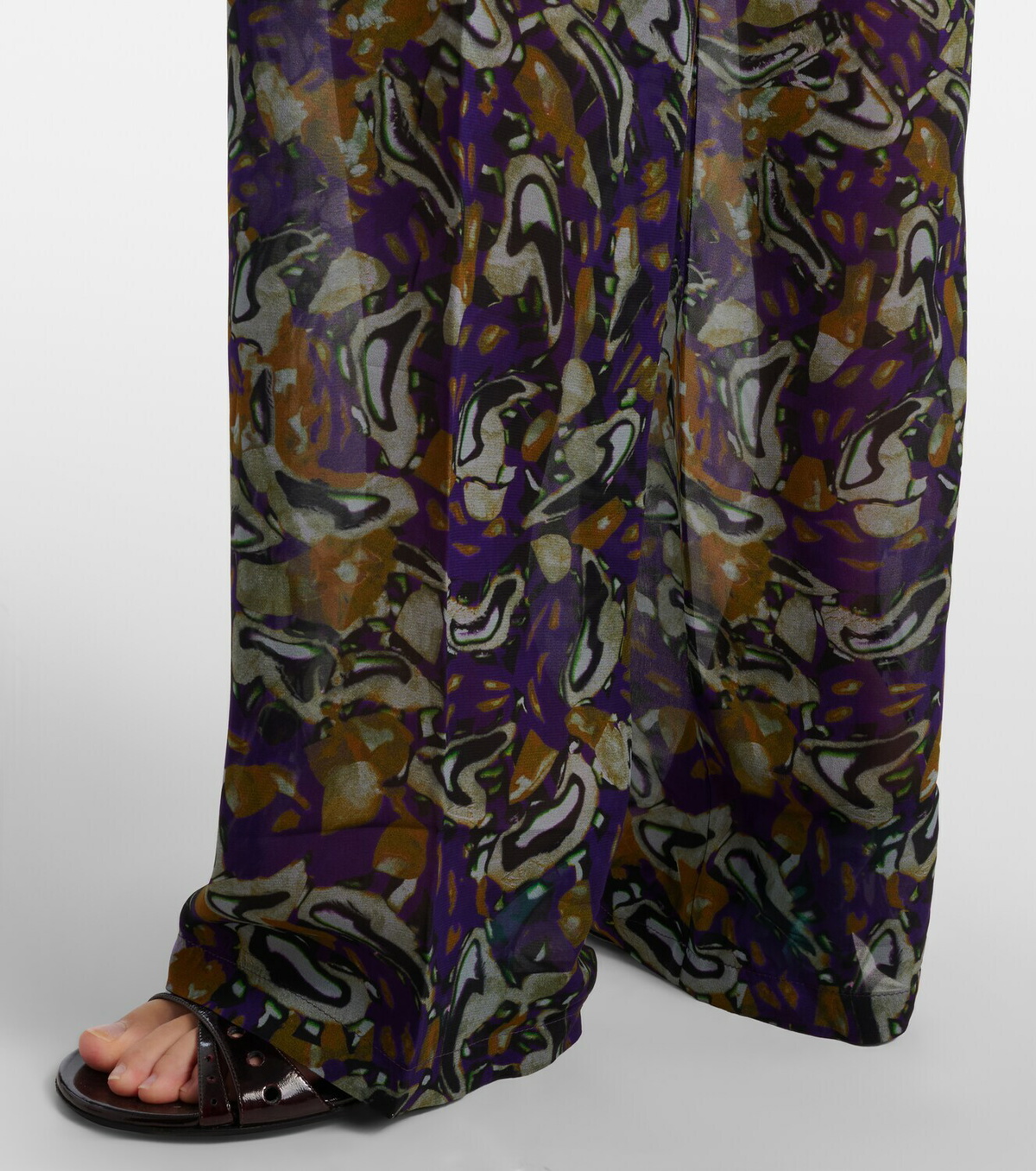 Dries Van Noten Printed wide-leg pants