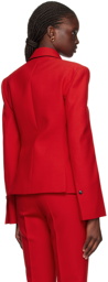 Ferragamo Red Single-Breasted Blazer