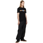 Versace Black Printed Cotton Jersey Slim T-shirt