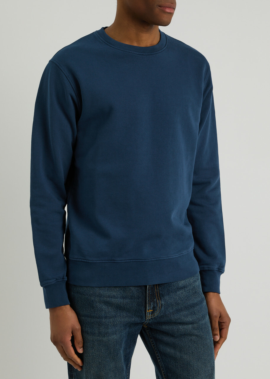 Colorful Standard Cotton Sweatshirt Blue