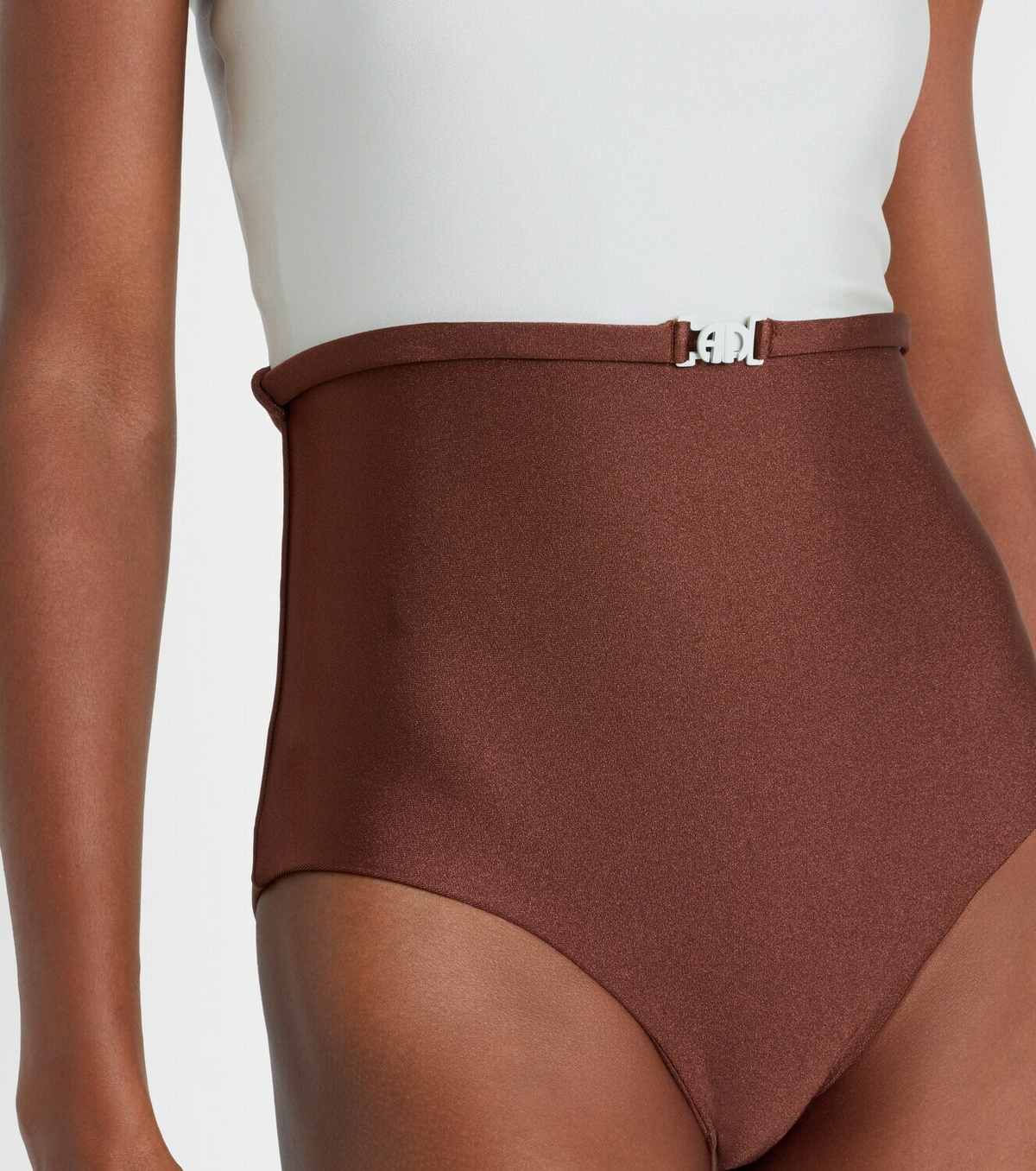 Adriana Degreas Bicolor belted swimsuit