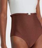Adriana Degreas Bicolor belted swimsuit