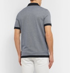 Hugo Boss - Textured-Knit Cotton Polo Shirt - Navy