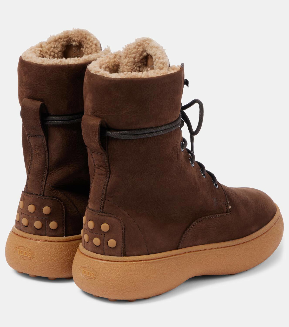 Tod's Gommino leather lace-up boots Tod's