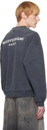 WOOYOUNGMI Gray Dying Back Logo Sweatshirt
