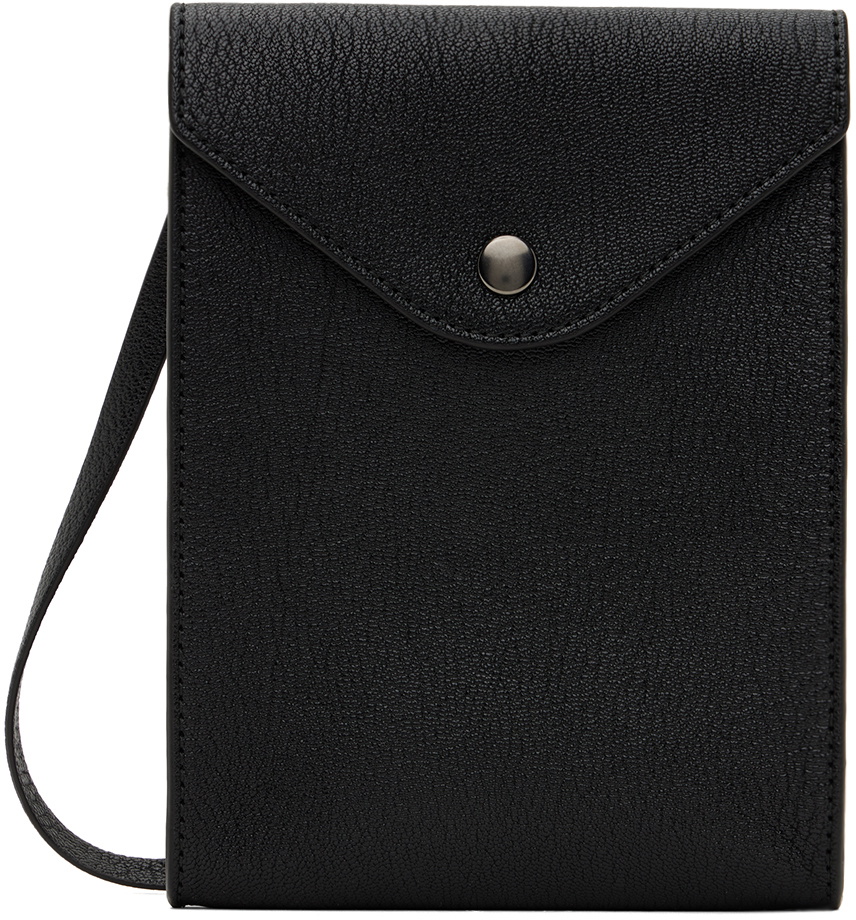 LEMAIRE Black Envelope Strap Shoulder Bag Lemaire