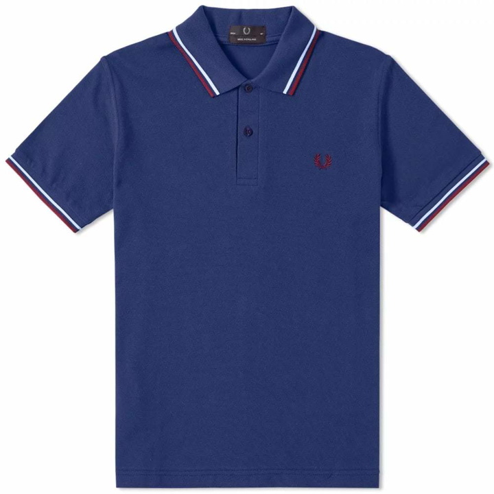 Photo: Fred Perry Reissues Original Twin Tipped Polo French Navy, Snow & Maroon