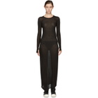 Boris Bidjan Saberi Black Long Sleeve T-Shirt Dress