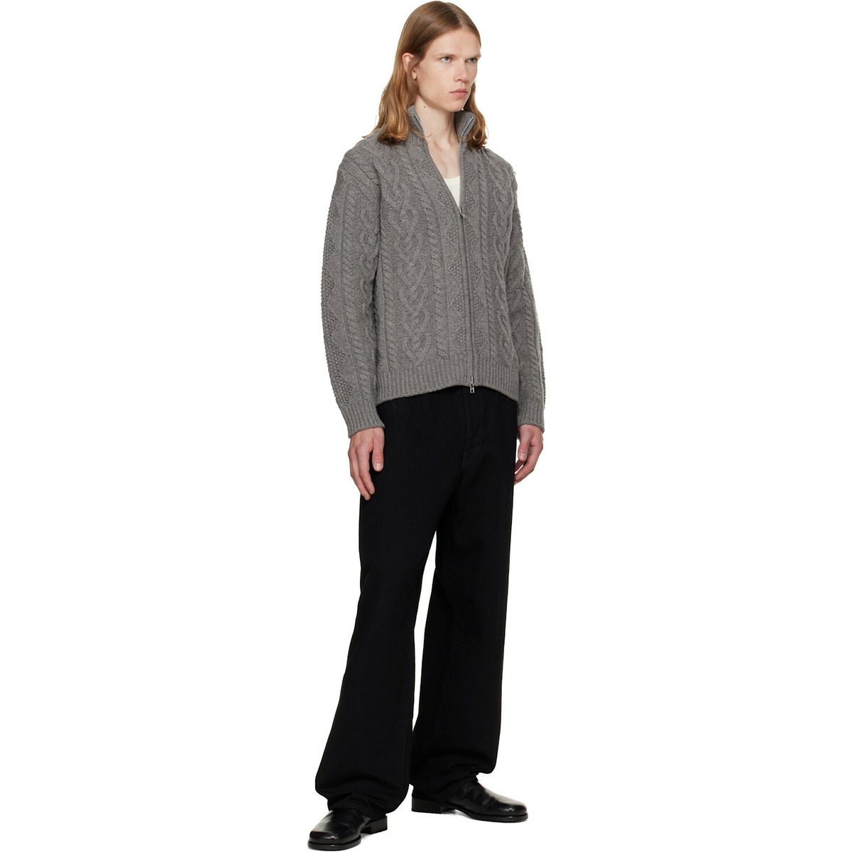vowels Black Baggy Jeans