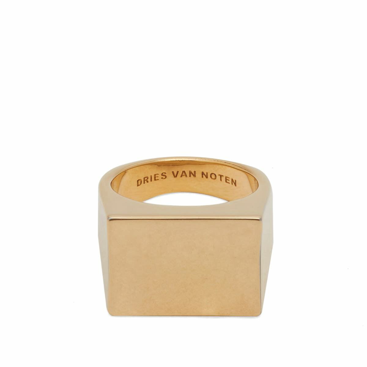 【送料&関税込】Dries Van Noten Square Ring Dries Van Noten Men's Square Front Ring in Black Dries Van Noten