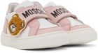 Moschino Baby White & Pink Teddy Sneakers
