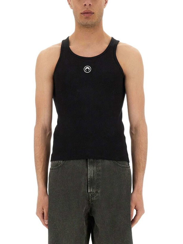 Photo: Marine Serre Ribbed Tank Top With Moon Logo
