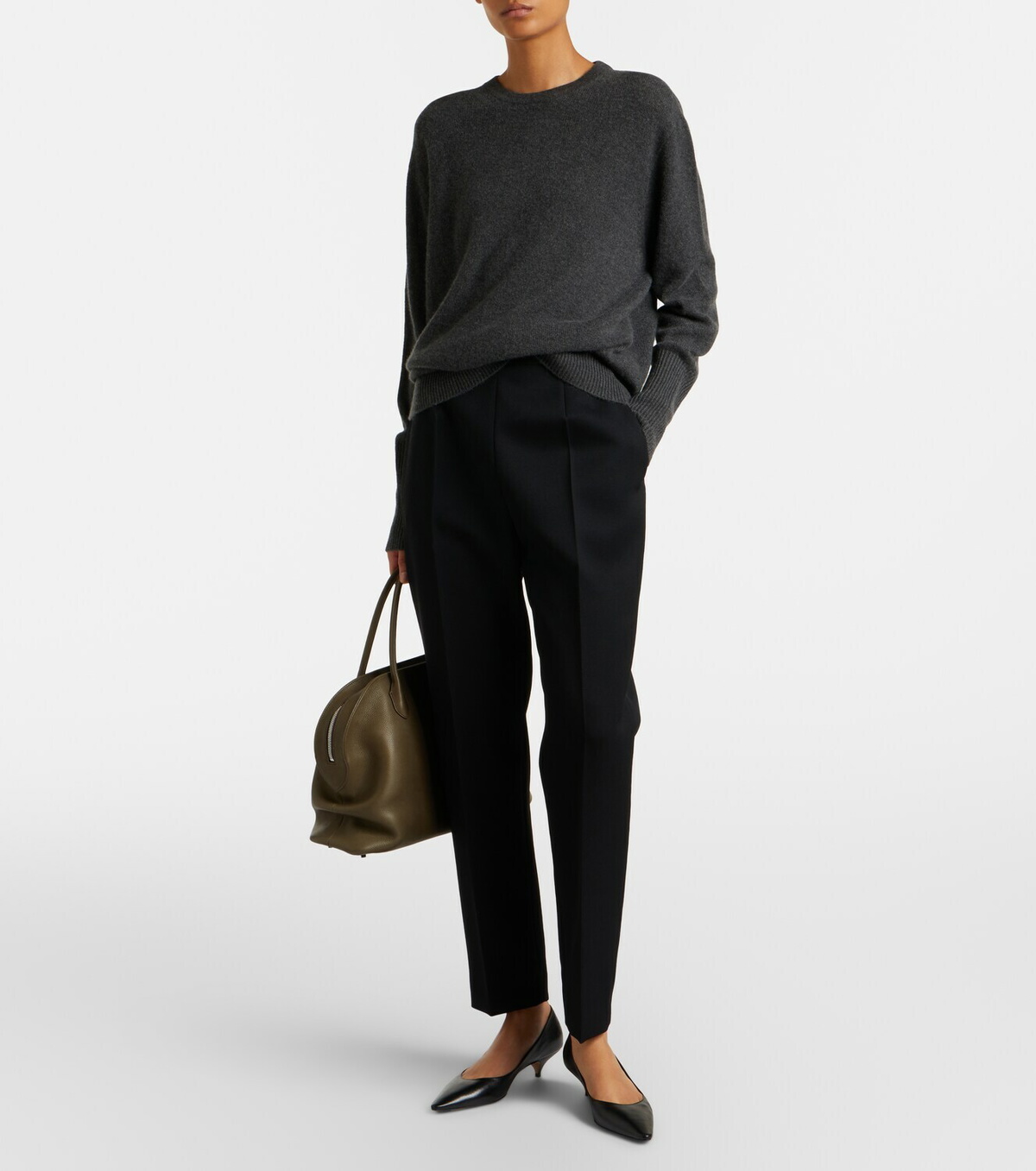 The Row Agnes 15 leather tote bag