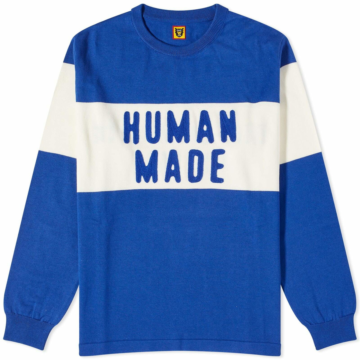 Human Made Men's Duck Jaqguard Knit in Blue Human Made