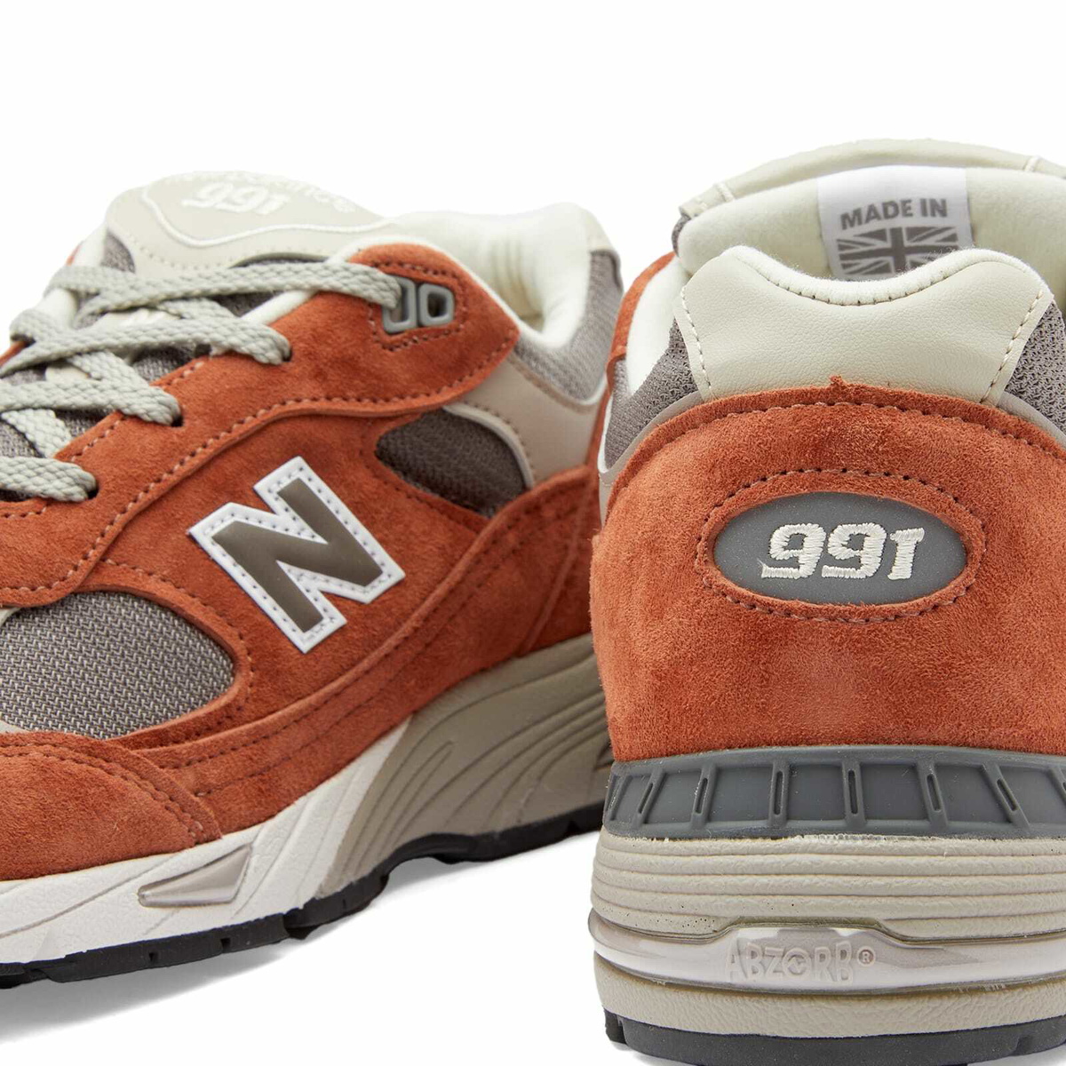 New Balance Women's W991PTY - Made in UK Sneakers in Orange/Grey