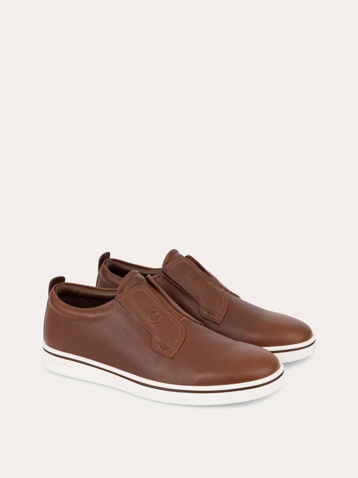 Ferragamo Mens Derby slip-on in Brown