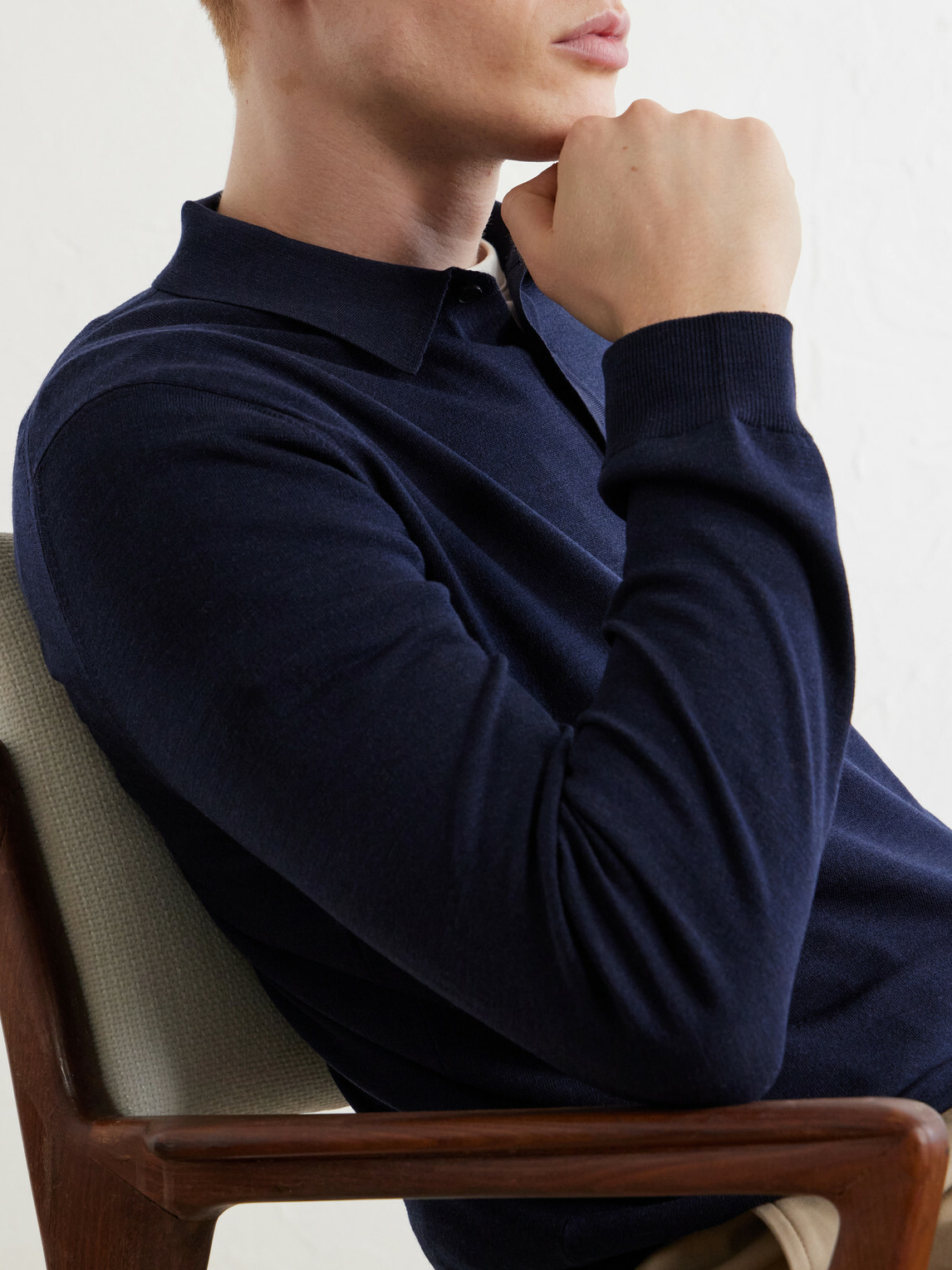 Slowear - Slim-Fit Flexwool Polo Shirt - Blue