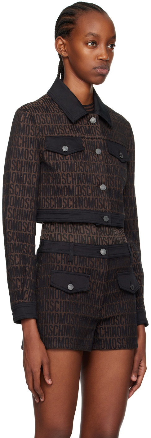 Moschino Brown Jacquard Jacket