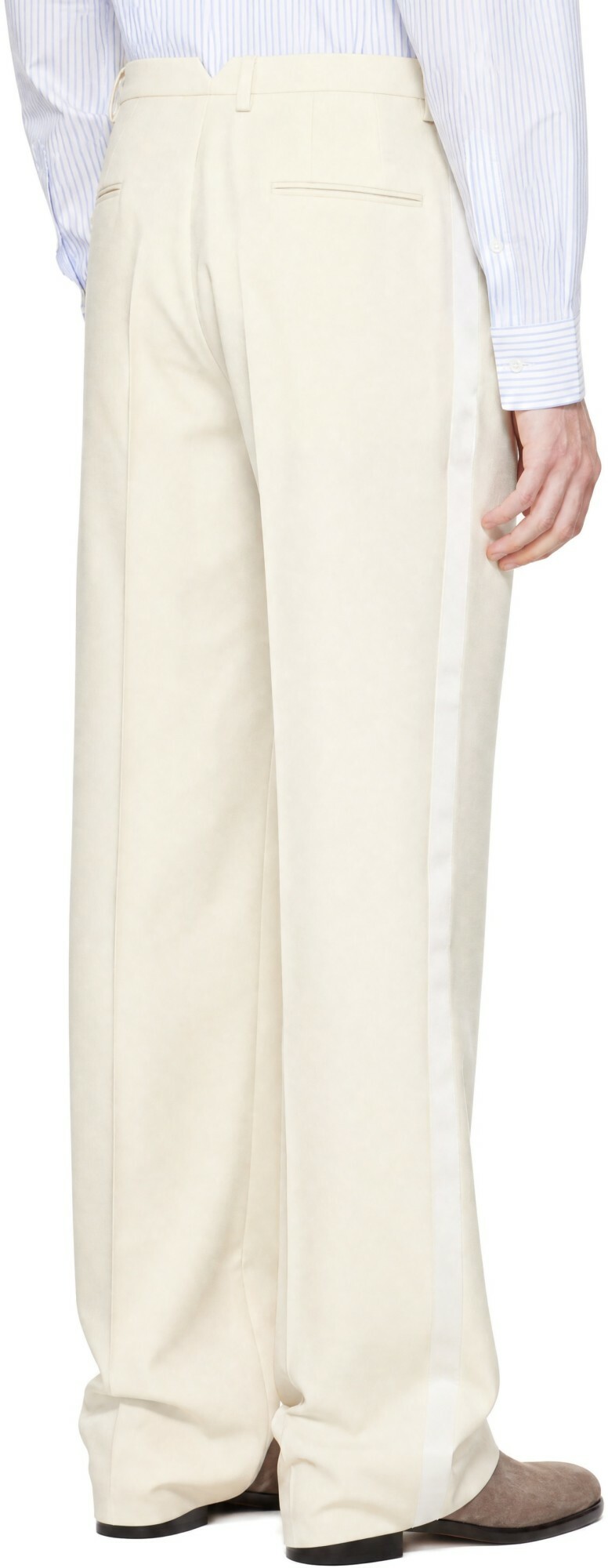 Maison Margiela Off-White Mohair Trousers