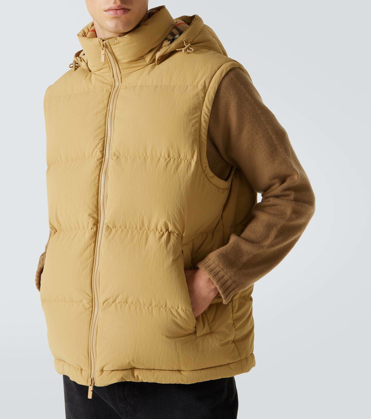 Burberryブラウン ベージュ ジャンパー バーバリー ブルゾン スタンフォード ベージュ メンズ BURBERRY