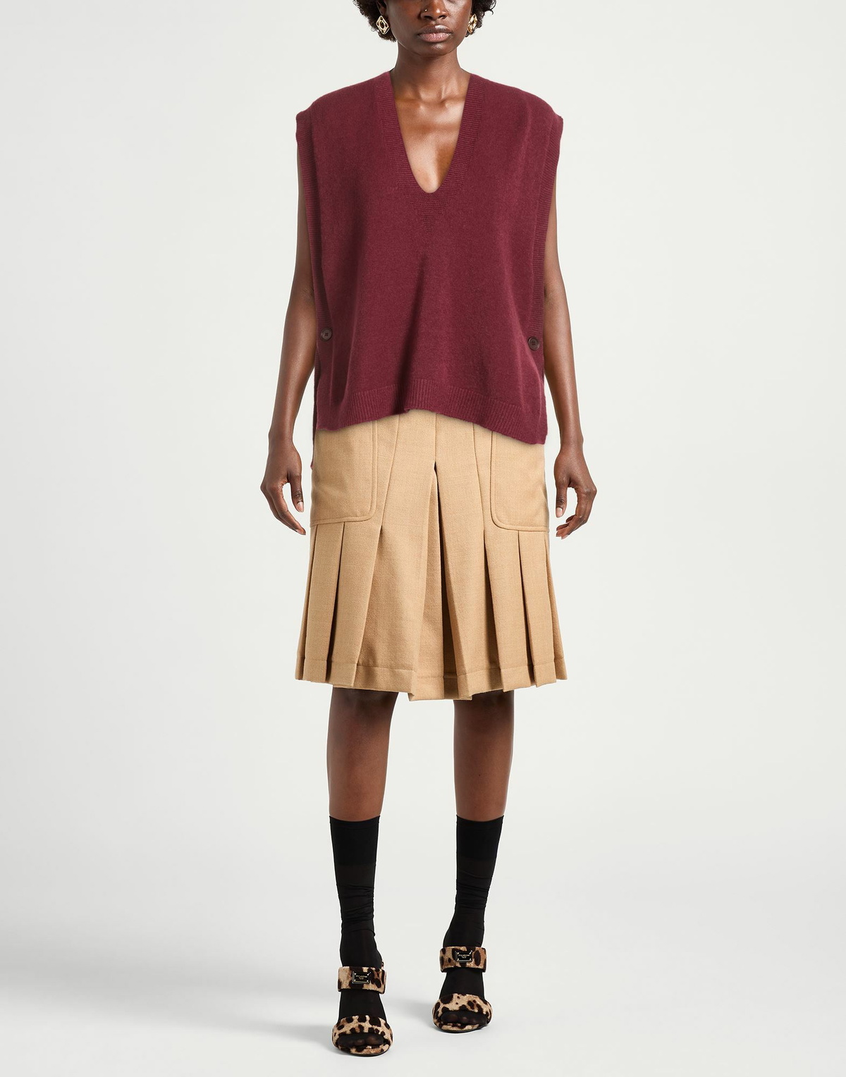 Manila Grace Womens Sweater Garnet