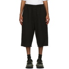 Balenciaga Black Molleton Long Shorts