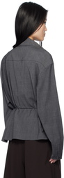 LE17SEPTEMBRE Gray Scarf Blouse