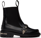 Toga Pulla SSENSE Exclusive Black Embellished Chelsea Boots