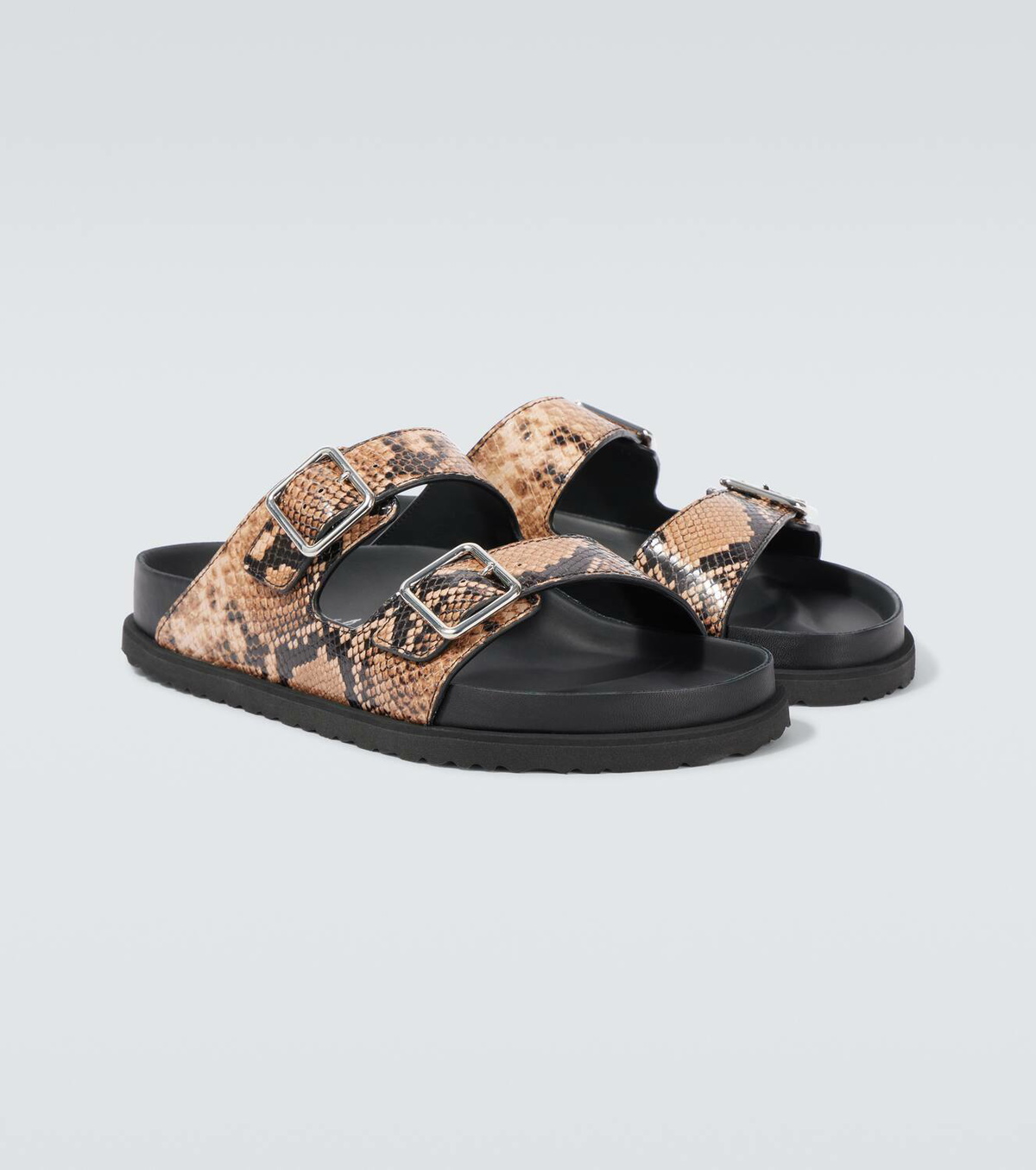 Birkenstock 1774 Arizona snake-effect leather sandals Birkenstock 1774