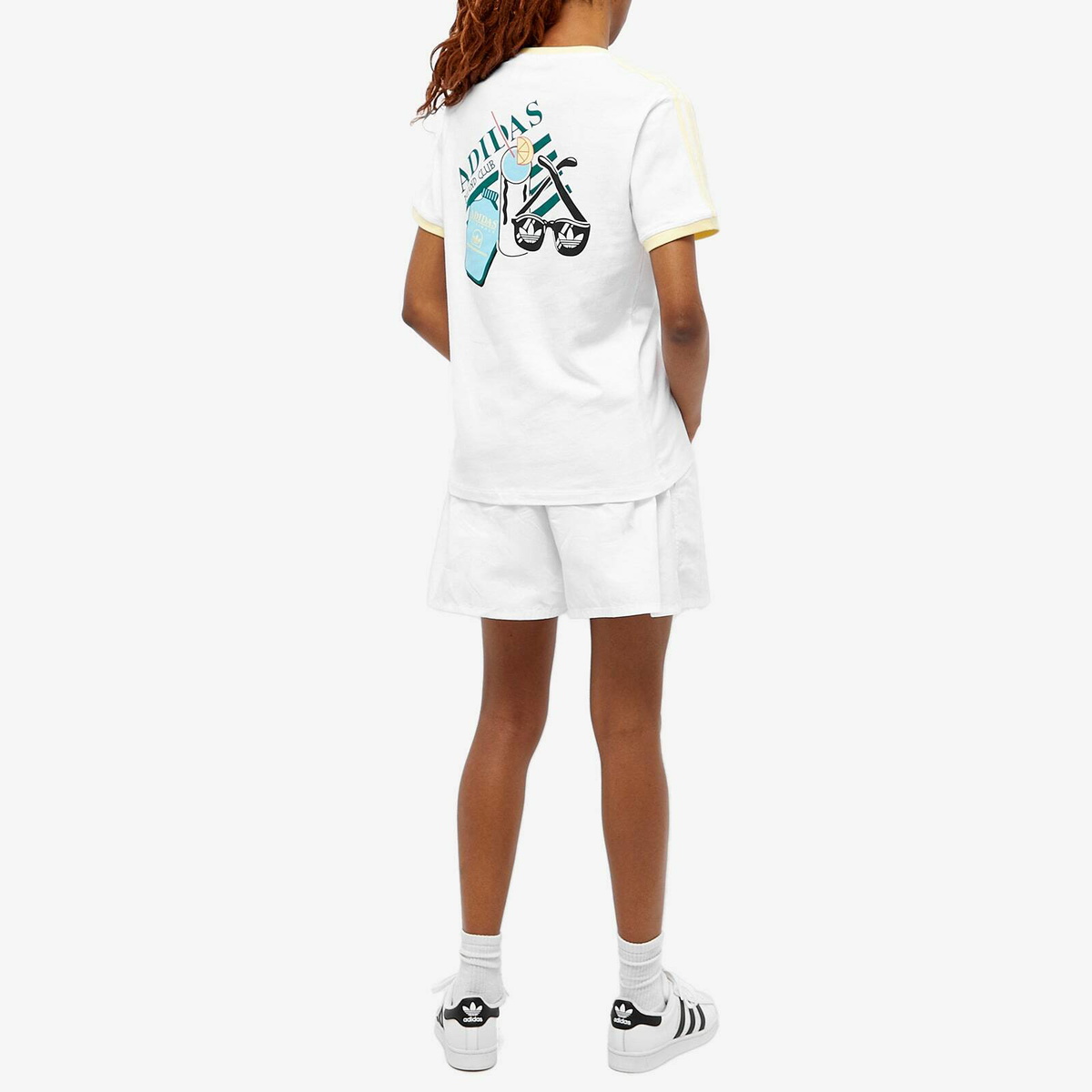 ★ adidas★ 3S Cali Short Sleeve Tee White JC8704 3-Stripes Cali Short Sleeve Tee - White | adidas Hong Kong