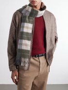 Begg & Co - Arran Bennet Fringed Checked Cashmere Scarf - Neutrals