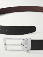 Montblanc - 3.5cm Reversible Textured-Leather Belt