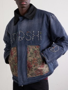 Satoshi Nakamoto - Logo-Embellished Cotton-Canvas Jacket - Blue