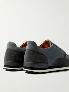 Mr P. - 1979 Panelled Suede and Leather Sneakers - Blue