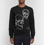 Alexander McQueen - Embroidered Loopback Cotton-Jersey Sweatshirt - Men - Black