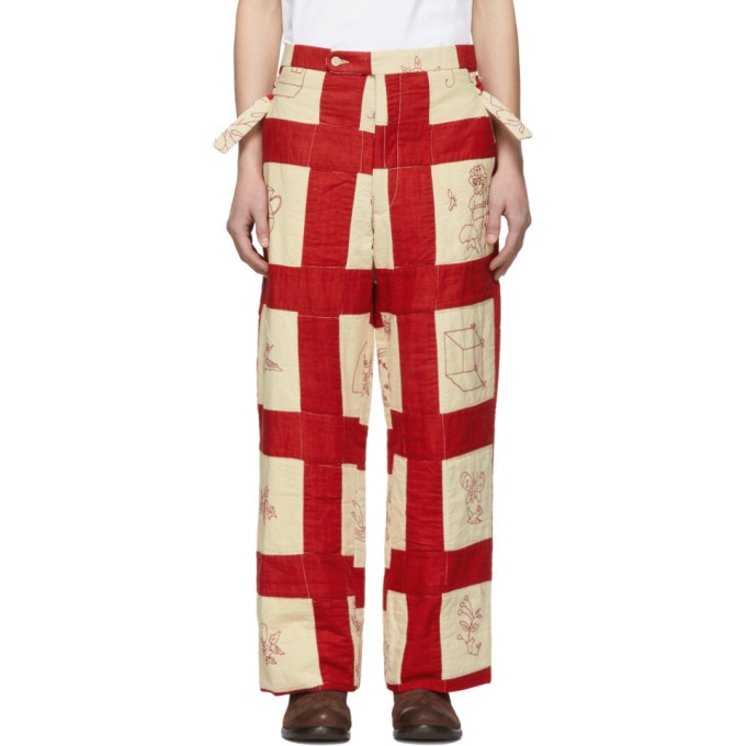 Photo: Bode Multicolor Patchwork Side Tie Trousers