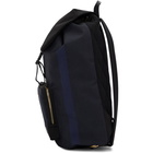 Paul Smith Navy Mini Stripe Print Canvas Backpack