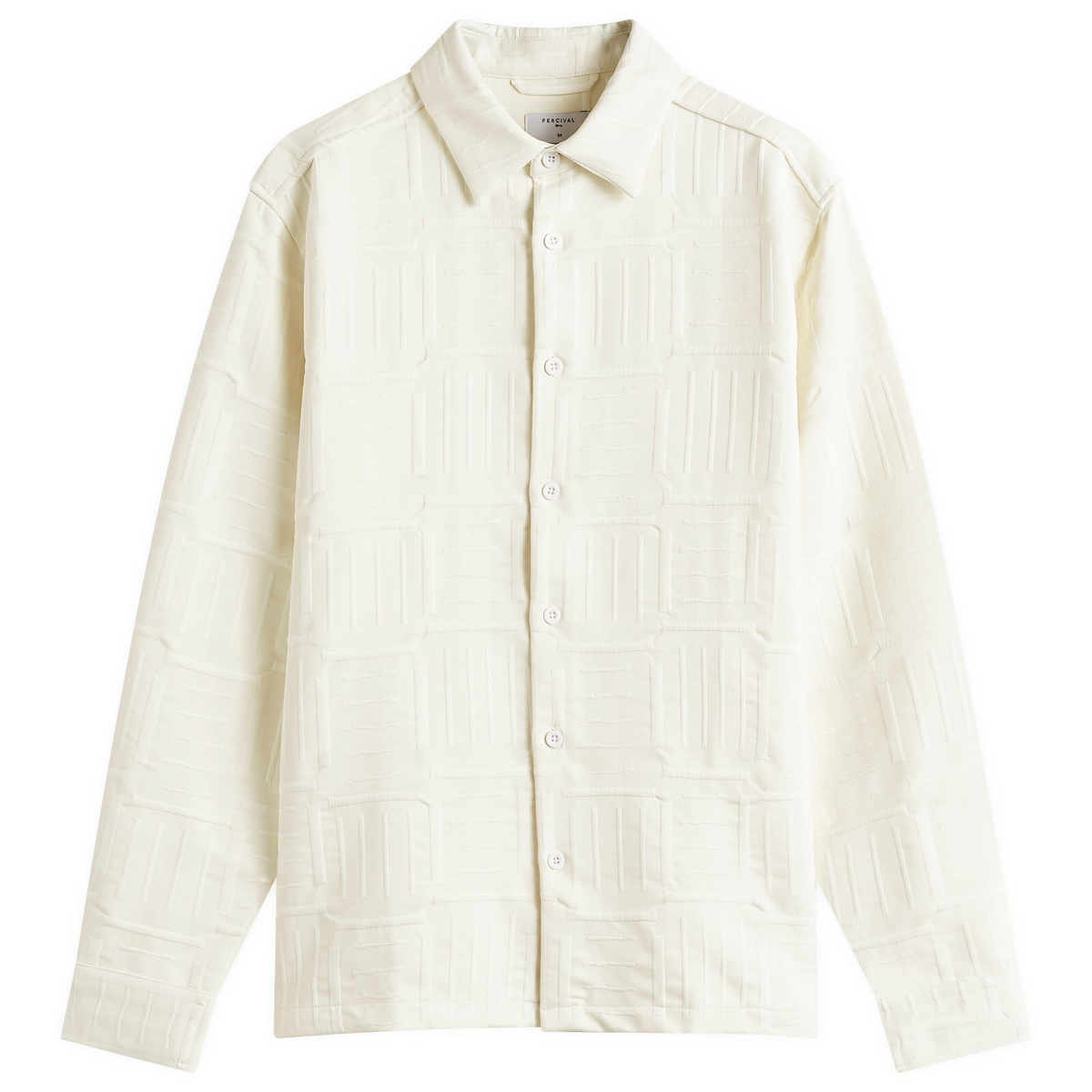 Percival Men's Ladder Pearce Overshirt in Ecru
