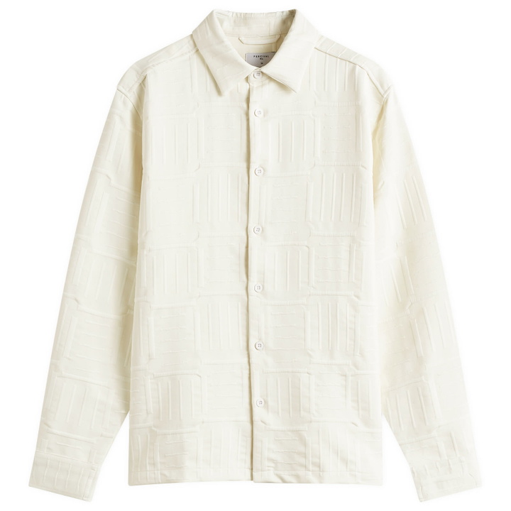 Photo: Percival Men's Ladder Pearce Overshirt in Ecru