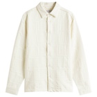 Percival Men's Ladder Pearce Overshirt in Ecru